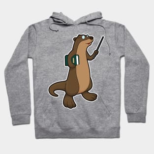 Otter as Teacher with Book & Pointer Hoodie